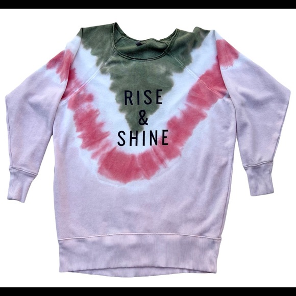 Aerie Pink Tie Dye Rise & Shine Oversized Sweatshirt - Picture 1 of 5